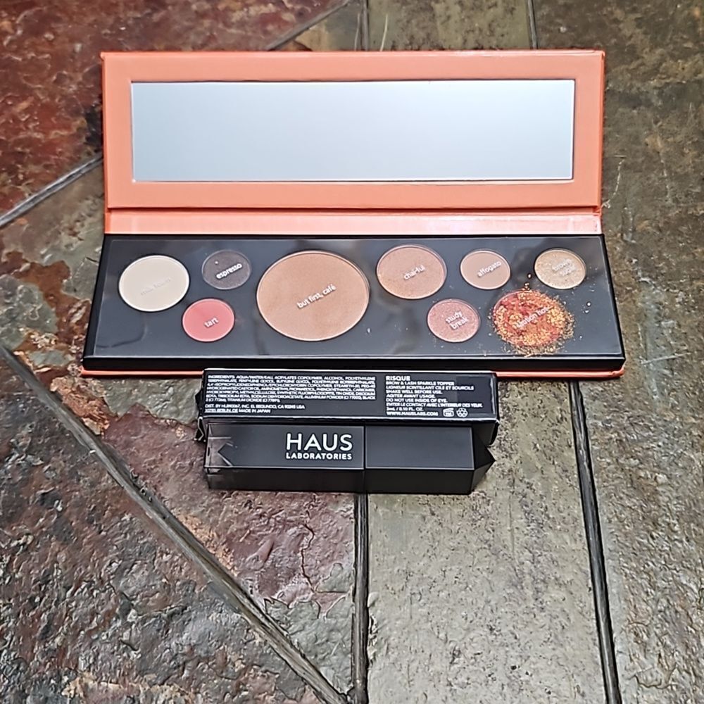 TOUCH IN SOL fill up eyeshadow palette w HAUS laboratories brow lash sparkle top - Picture 4 of 5